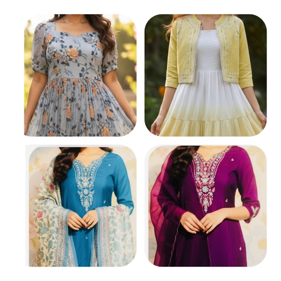 Picture of Combo : 4 Designer Outfits 