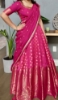 Picture of Kowshiki couture Pink Chanderi Silk Lehanga