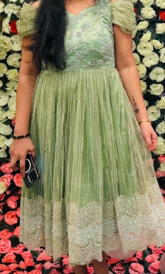 Picture of Applique designer gown