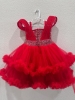 Picture of Red party wear frock 1-2y