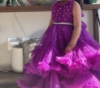 Picture of Purple ruffle partywear frock 2-3y