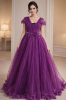 Picture of Purple netted long frock 