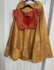 Picture of Yellow and red brocade lehenga