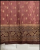 Picture of Onion pink saree with wine blouse
