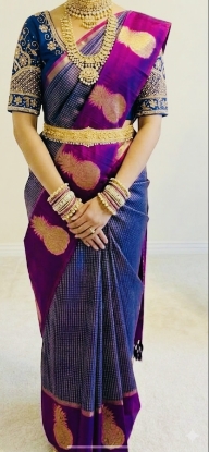 Picture of Handloom Kanchi  Pattu saree with 2 blouses 
