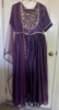Picture of Inddus Purple and Golden Yoke Kurta Set