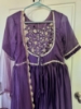 Picture of Inddus Purple and Golden Yoke Kurta Set