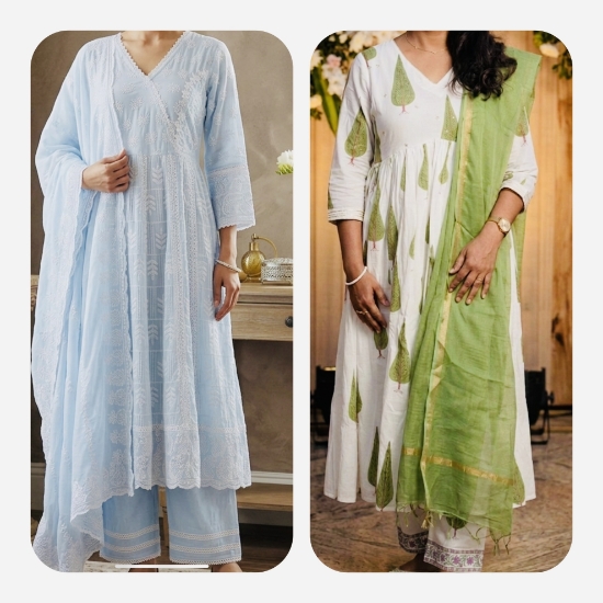 Picture of Combo : New Pure Cotton Anarkalis 3 Pc Sets 