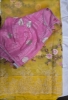 Picture of Yellow embroidered Organza saree with customized blouse
