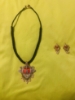 Picture of Lord Balaji Coral and jade Crystal Pendant set 