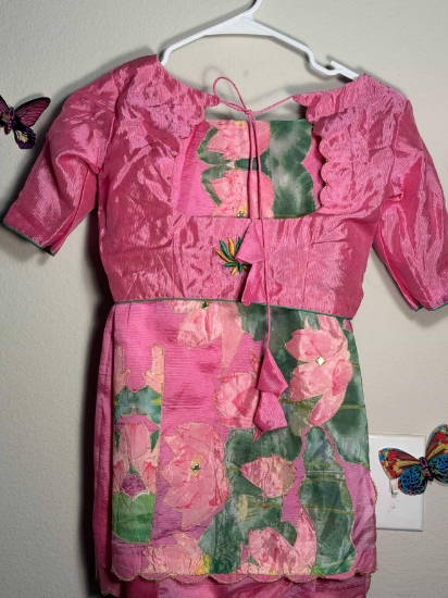 Picture of Pure mangalgiri applique work saree