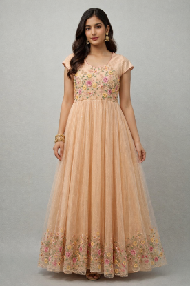 Picture of Never worn peach embroidery Dress