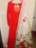 Picture of Hand Painted Dupatta with Georgette long frock 