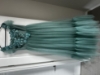 Picture of Teal designer maternity dress