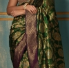 Picture of Designer Pure Chanderi silk saree with stitched blouse