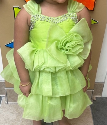 Picture of Lime Green Ruffle Flower Dress 2-3y