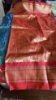 Picture of Elegant peacock semi paithani saree with red border with zardosi blouse