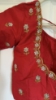 Picture of Elegant peacock semi paithani saree with red border with zardosi blouse