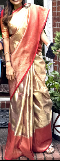 Picture of  Tissue Silk Saree with Rich Brocade Blouse