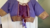 Picture of Lavender and red pure chanderi  saree with custom made blouse and matching petticoat