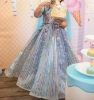 Picture of Luxury Designer Multicolor Shimmer Ball Gown 