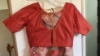 Picture of Peach color tissue Organza Saree with Zari Kota weave look With rust color bluse