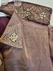 Picture of Pure designer pattu Maggam work Crop top 