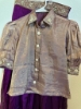 Picture of Pure designer pattu Maggam work Crop top 