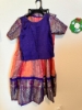 Picture of Multi color Pure kanchi Pattu Lehanga with Maggam work blouse 8-9y