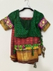 Picture of Pure Ikkat silk Saree with Maggam work blouse