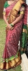 Picture of Pure Ikkat silk Saree with Maggam work blouse