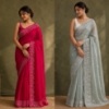Picture of New Beautiful Organza sarees-set of 2