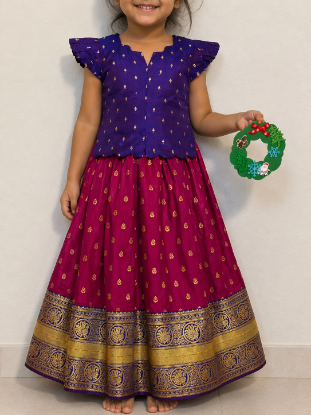 Picture of Never worn Pure real zari kanchi pattu Lehanga