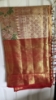 Picture of Exquisite Soft Gold & Champaine  Pink Brocade Pattu Silk Saree with Red border with Matching tissue Blouse