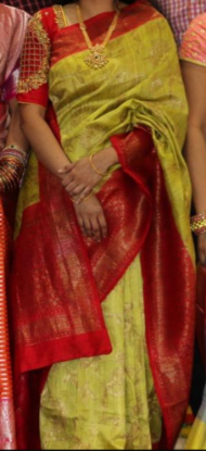 Picture of Semi Dupion banarasi silk saree from Vasthram Silk