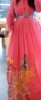 Picture of Pure Chinnon Leheriya dress with cutdana work