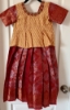Picture of Yellow and red pattu langa 4-6Y