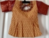 Picture of Yellow and red pattu langa 4-6Y