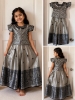 Picture of Black and silver  tissue organza lehenga 2-4y