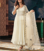 Picture of Vichitra silk embroidered anarkali