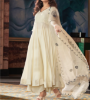 Picture of Vichitra silk embroidered anarkali