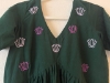Picture of Handcraft Green and lavender hand embroidered Alia cut top