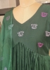 Picture of Handcraft Green and lavender hand embroidered Alia cut top