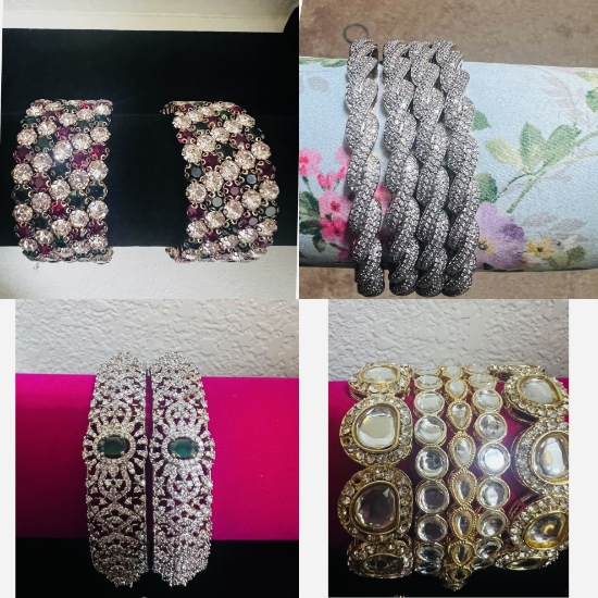 Picture of 2.4 size fancy & traditional bangle sets 