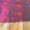 Picture of Gorgeous semi kanchi pattu royal maroon-and-gold combination  saree