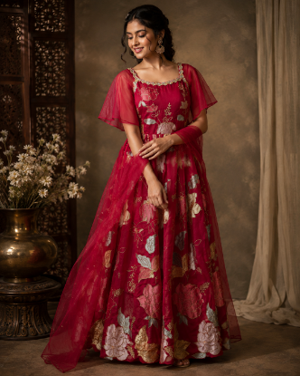 Picture of Soch Designer Embroidered Anarkali with Dupatta