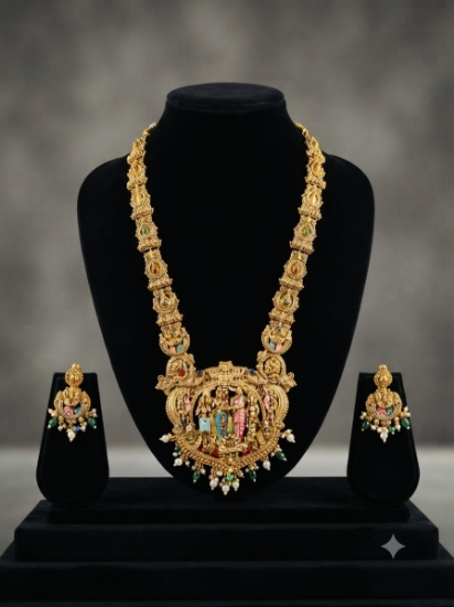 Picture of New Gold Replica SRINIVASA KALYANAM  Haram set 