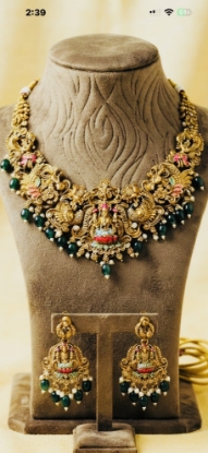 Picture of New Gold Replica Alloy Lakshmi Choker set 