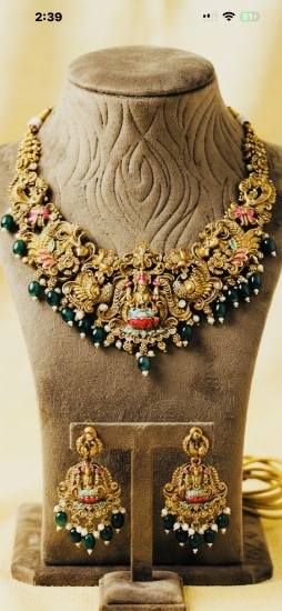 Picture of New Gold Replica Alloy Lakshmi Choker set 