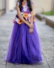 Picture of Floral applique work gown with net ghera 10-13Y